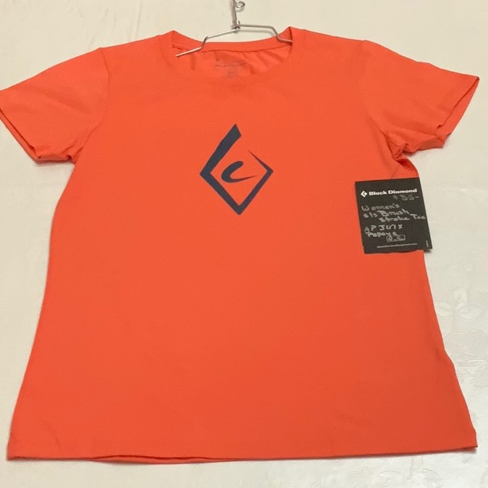 Black Diamond W BRUSHSTROKE TEE - Papaya (orange)
